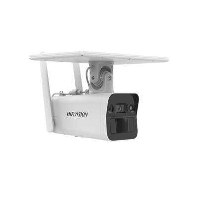 Kit Solar IP All in One / Doble Detección (Radar + PIR) / Bala IP 4 Megapixel / Lente 4 mm / Panel Solar / Batería de Respaldo de Litio 10Ah (Hasta 11 Días) / Conexión 4G / Audio de Dos Vías / Accesorios de Inst. / Direc