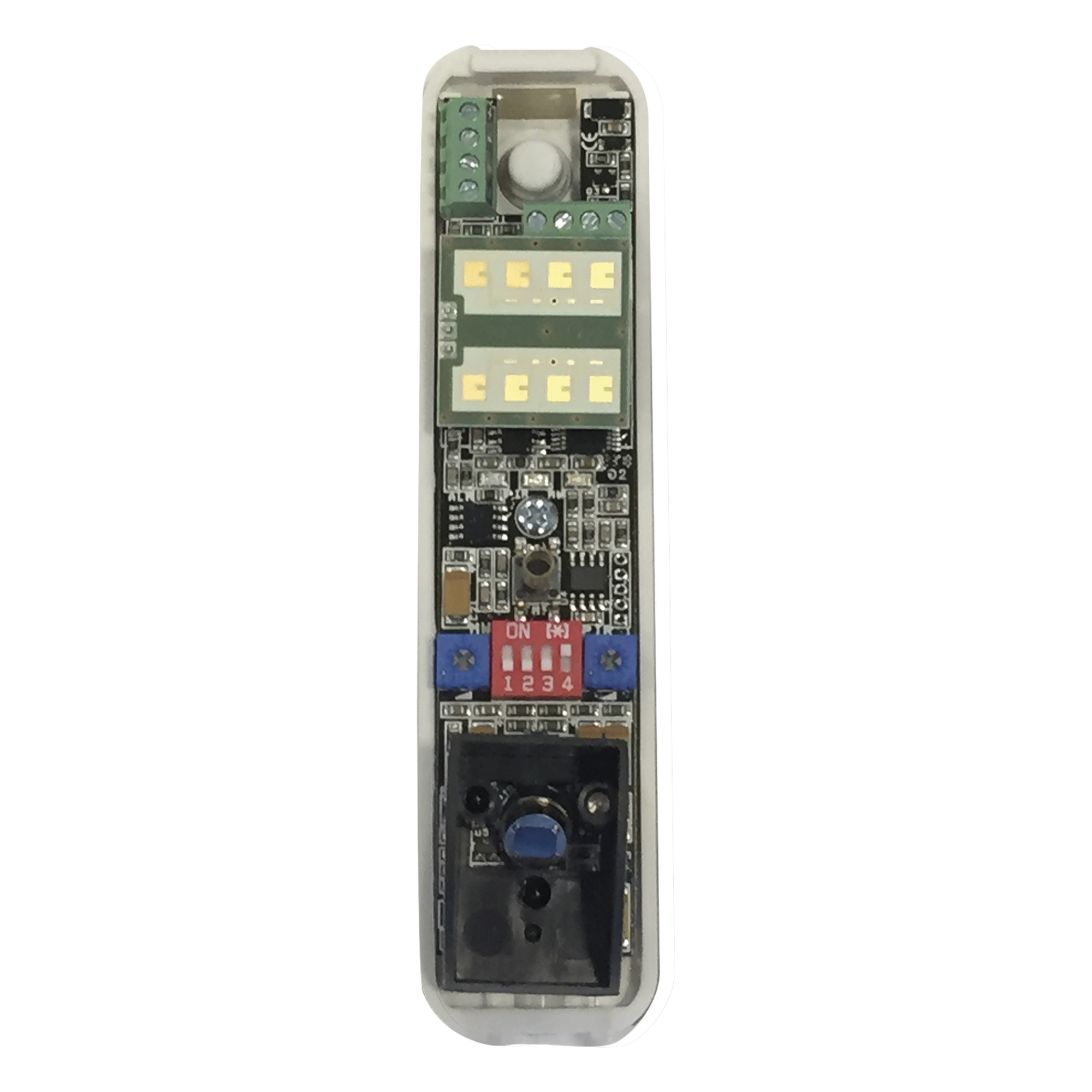 Sensor de Doble Tecnología / Cobertura Cortina 1-12 m (3.3-39.4 ft) / PIR & Microondas 24 GHz / Anti-enmascaramiento / Interior y Exterior / Inmunidad Mascotas 10 kg — Politec · SKU NATSENSOR