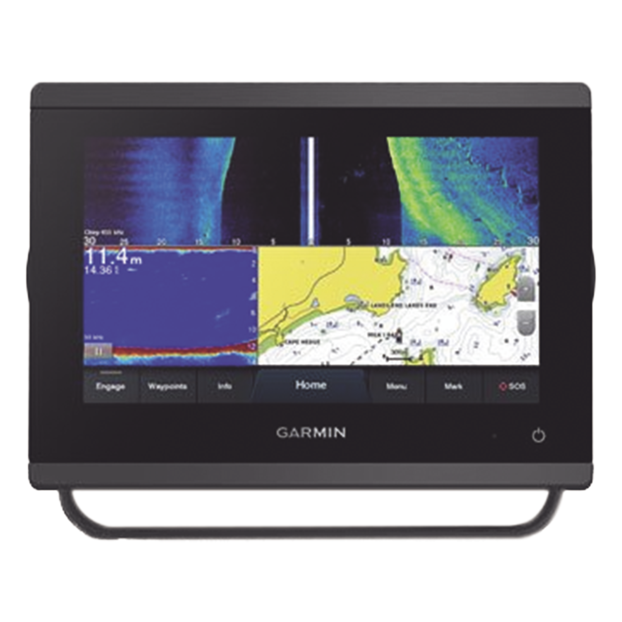 Plotter de Navegación GPS / Pantalla Táctil WSVGA 7" / Resolución 1024x600 / GPS/GLONASS/Galileo 10 Hz / Sonda CHIRP Integrada / NMEA 2000/0183 / Wi-Fi y Bluetooth — GARMIN · SKU 10-02365-02