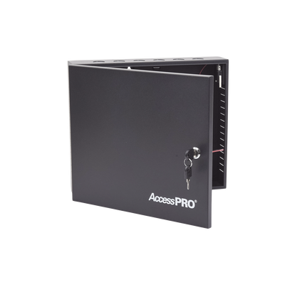 Controlador de Acceso / 4 Puertas / Biometría Integrada / 3,000 Huellas / Compatible con Sistemas de Elevadores (10 Pisos) / Incluye Gabinete y Fuente de Alimentación 12Vcc/5A 