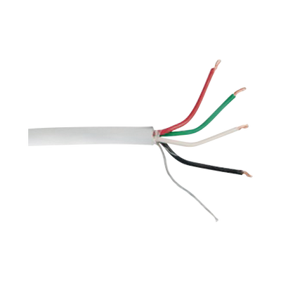 Caja de 305 Metros (1000 Pies) / 4 X 22 AWG / Blindado / CMR, Color Gris. Aplicaciones en Sistemas de Audio, Alarmas y Control de Acceso.