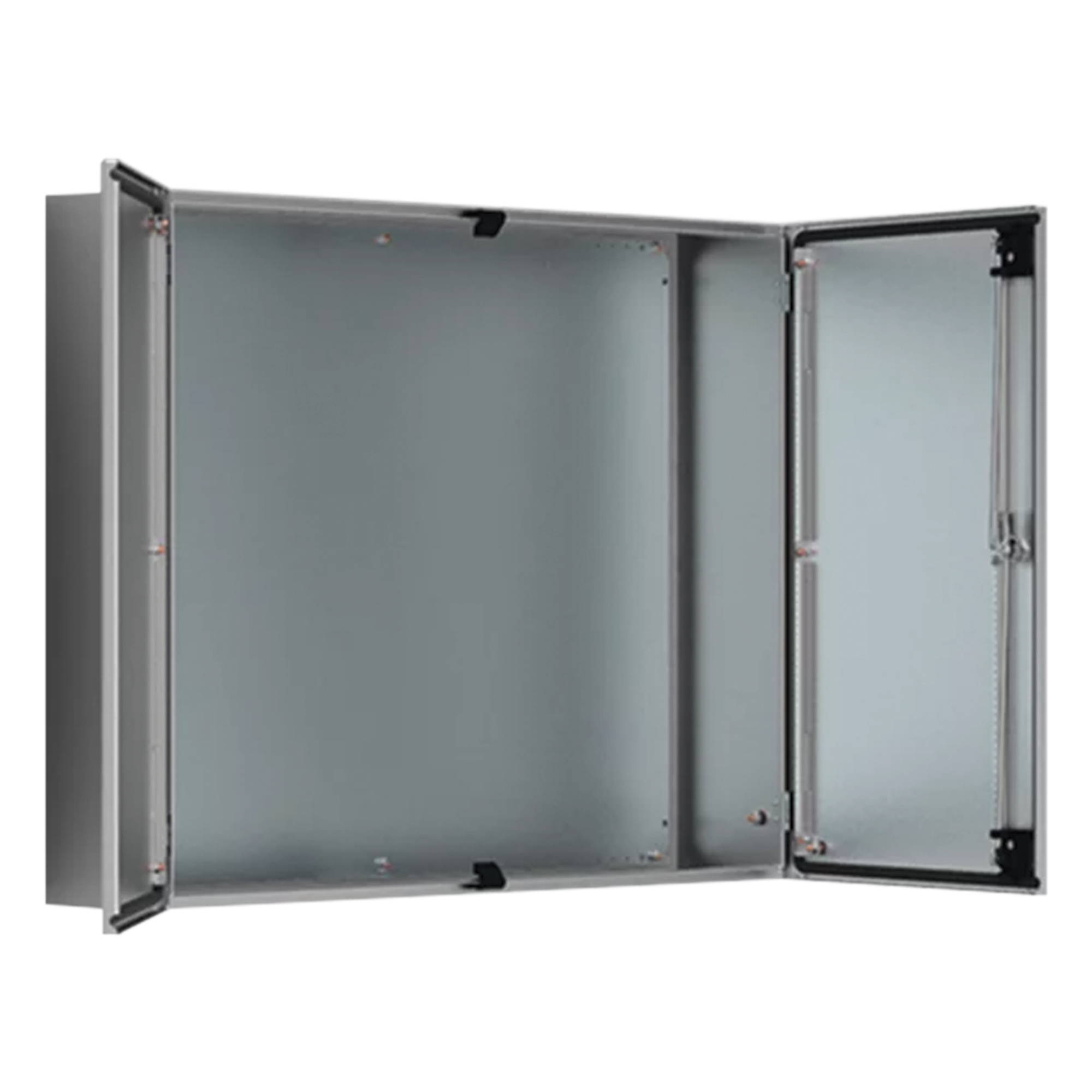 Gabinete de Doble Puerta, 1200 x 1200 x 400 mm, de Acero Inoxidable, Cepillado. Protección NEMA 12, IP55, IK10