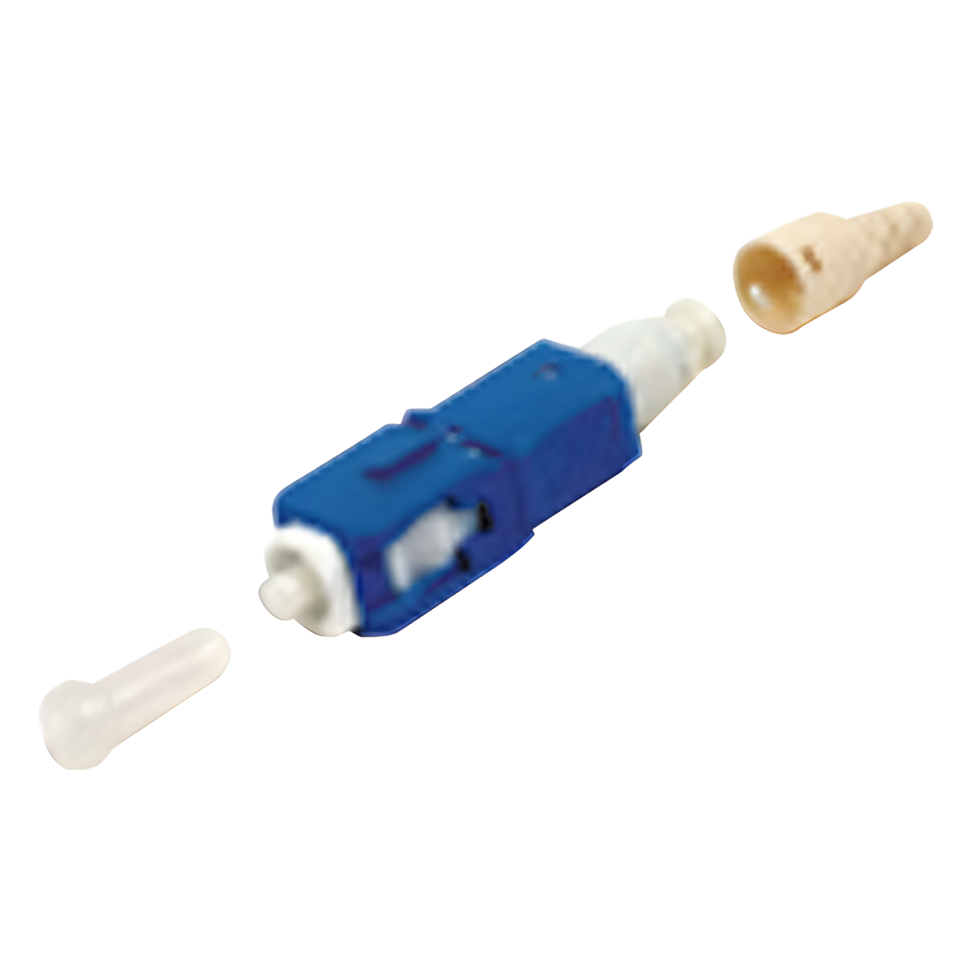 Conector de Fibra Óptica Pre-Pulido / SC/UPC Simplex / Monomodo OS1/OS2 / Re-Terminable / Color Azul — SIEMON · SKU FC1-LB-SCU-9BL