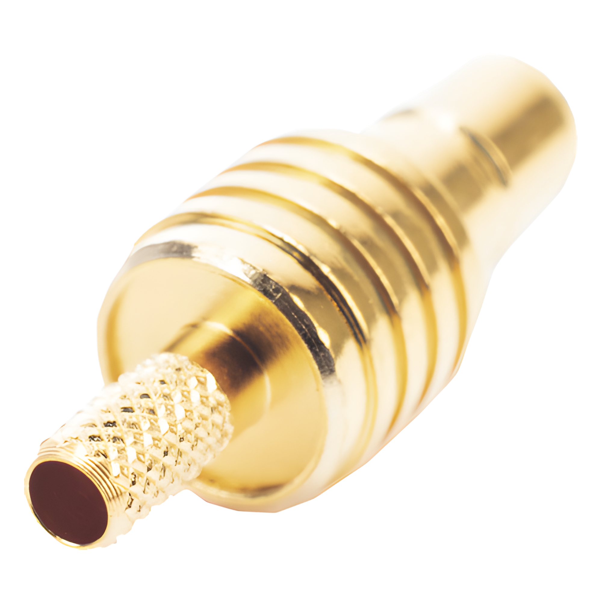 Conector SMB Hembra / Anillo Plegable / RG-174/U, 8216, M17RG-316 / Bronce Niquelado / Contacto Oro — RF INDUSTRIES,LTD · SKU RSB-4050-1B