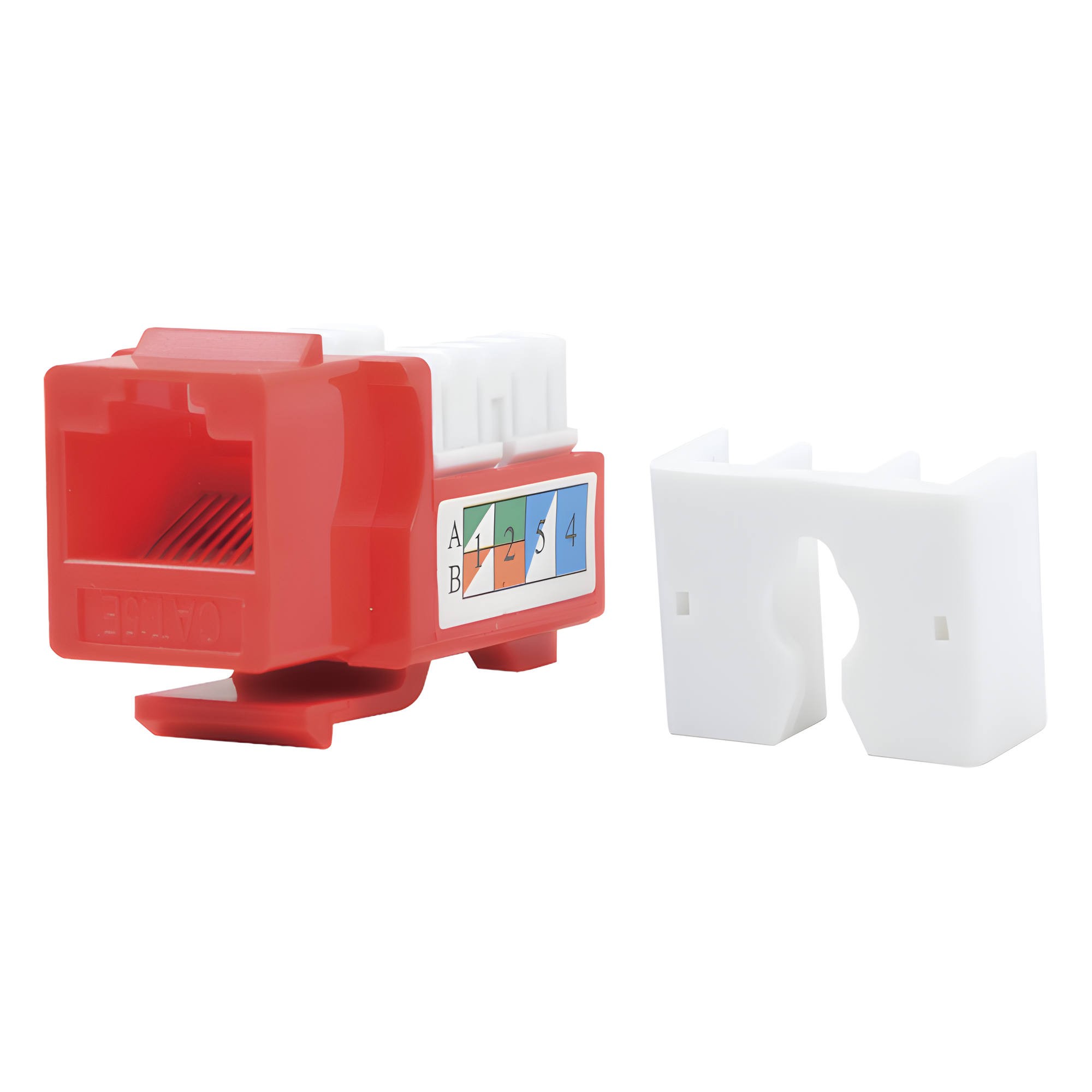 Módulo Jack Keystone / Cat5e / Terminación 110 / RJ45 / Sin Blindaje / Color Rojo — LINKEDPRO BY EPCOM · SKU LP-KJ-505-RD