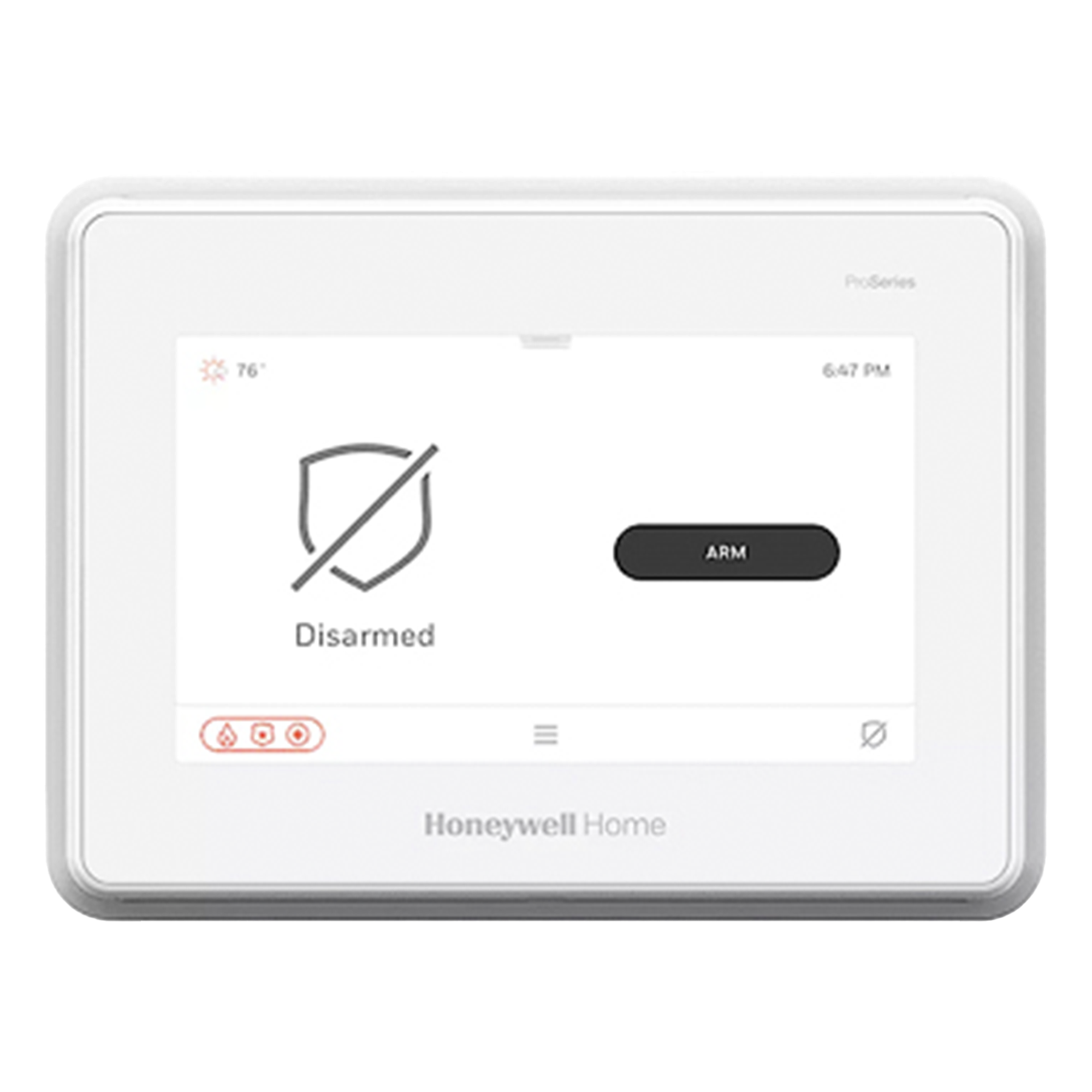 Panel de Alarma Inteligente / Pantalla Táctil 7 pulgadas / 250 Zonas / 127 Dispositivos SIX / 4 Particiones / 96 Usuarios / Z-Wave Plus — HONEYWELL HOME RESIDEO · SKU PROA7M