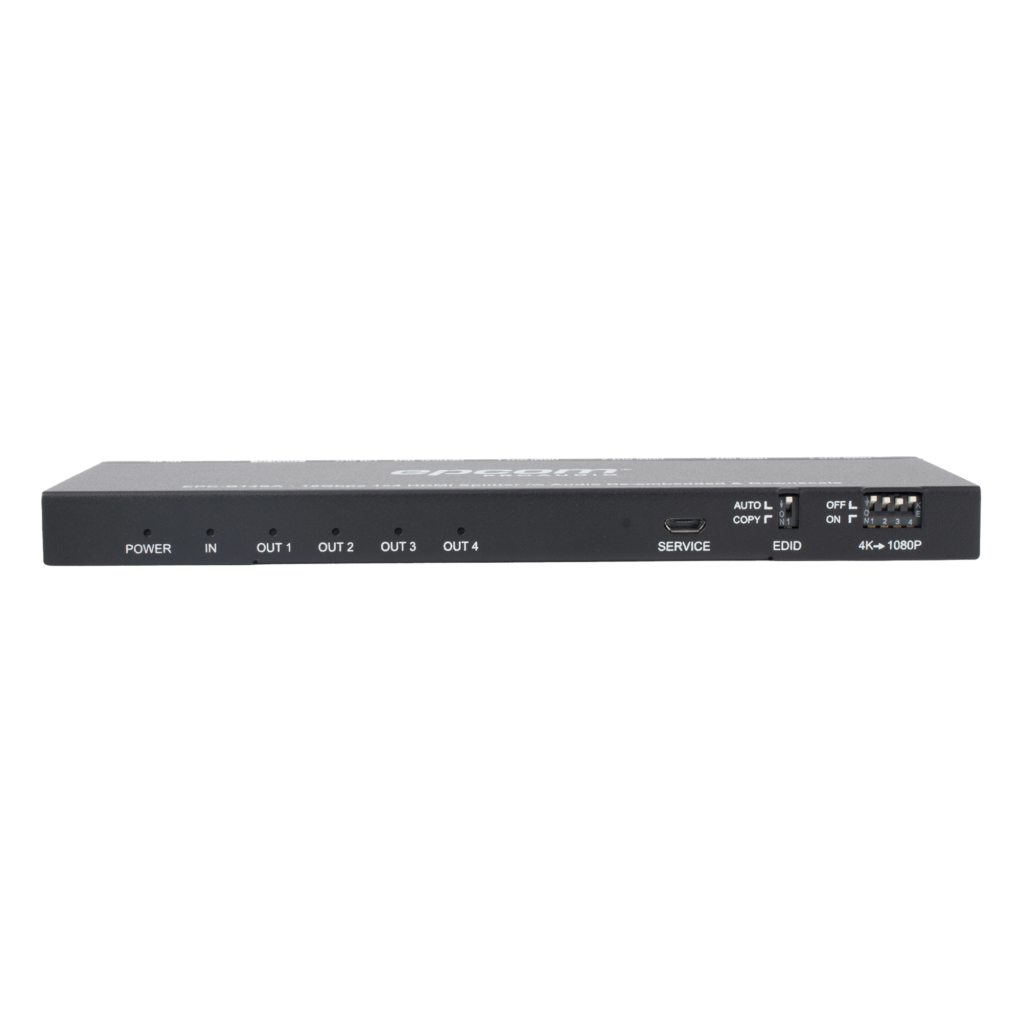 Splitter HDMI / 1x4 Salidas Simultáneas / 4K@60Hz 4:4:4 / HDMI 2.0b / Extractor de Audio Óptico y Analógico / Down Scaler 4K a 1080p / HDCP 2.2 / 18 Gbps