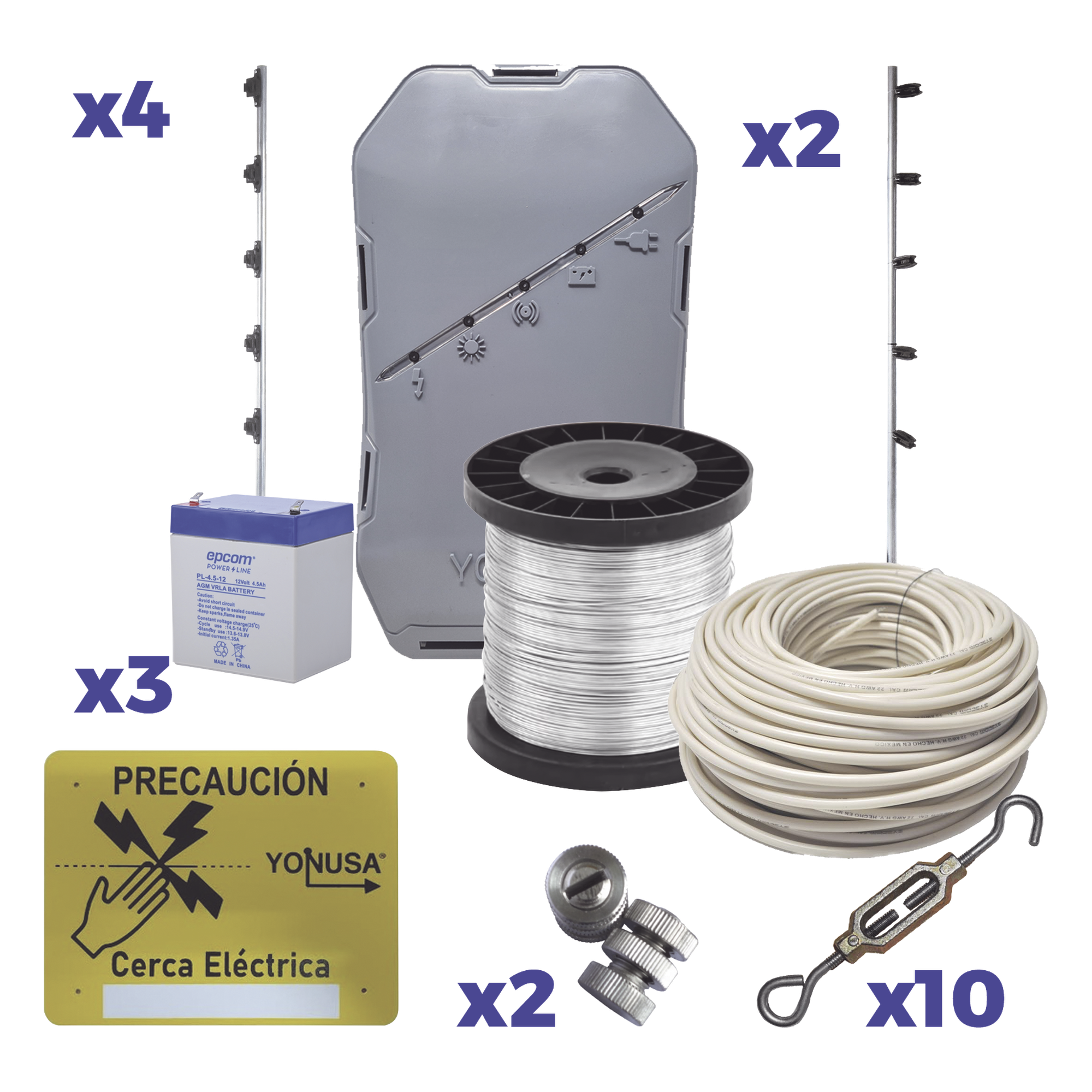 KIT Energizador para 25 Metros de proteccion — YONUSA · SKU SYSNG-HS-25M-KIT