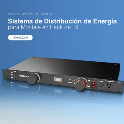 PDU para Distribución de Energía, Montaje en Rack, 11 salidas, Instalación Horizontal, de 19in, 1U, 15 Amp, 120 Vca, Con Indicador Led 