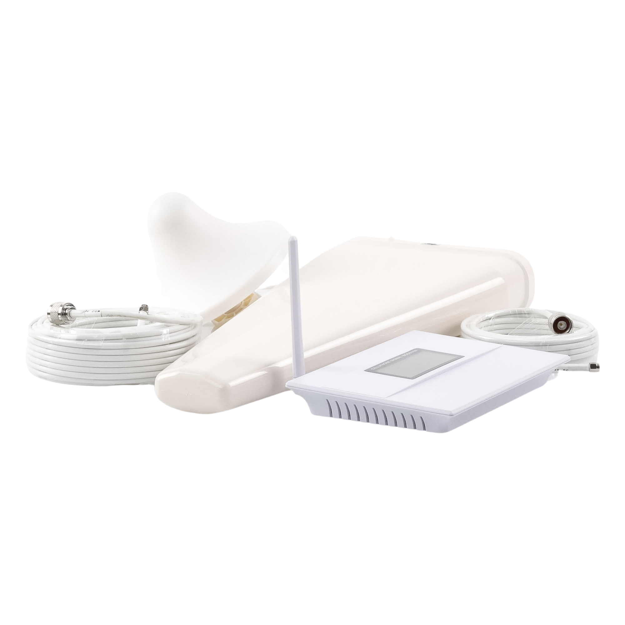Amplificador de Señal Celular / Doble Banda 850 y 1900 MHz / Ganancia 70 dB / Cobertura 600 m² / 2G y 3G / Kit Completo