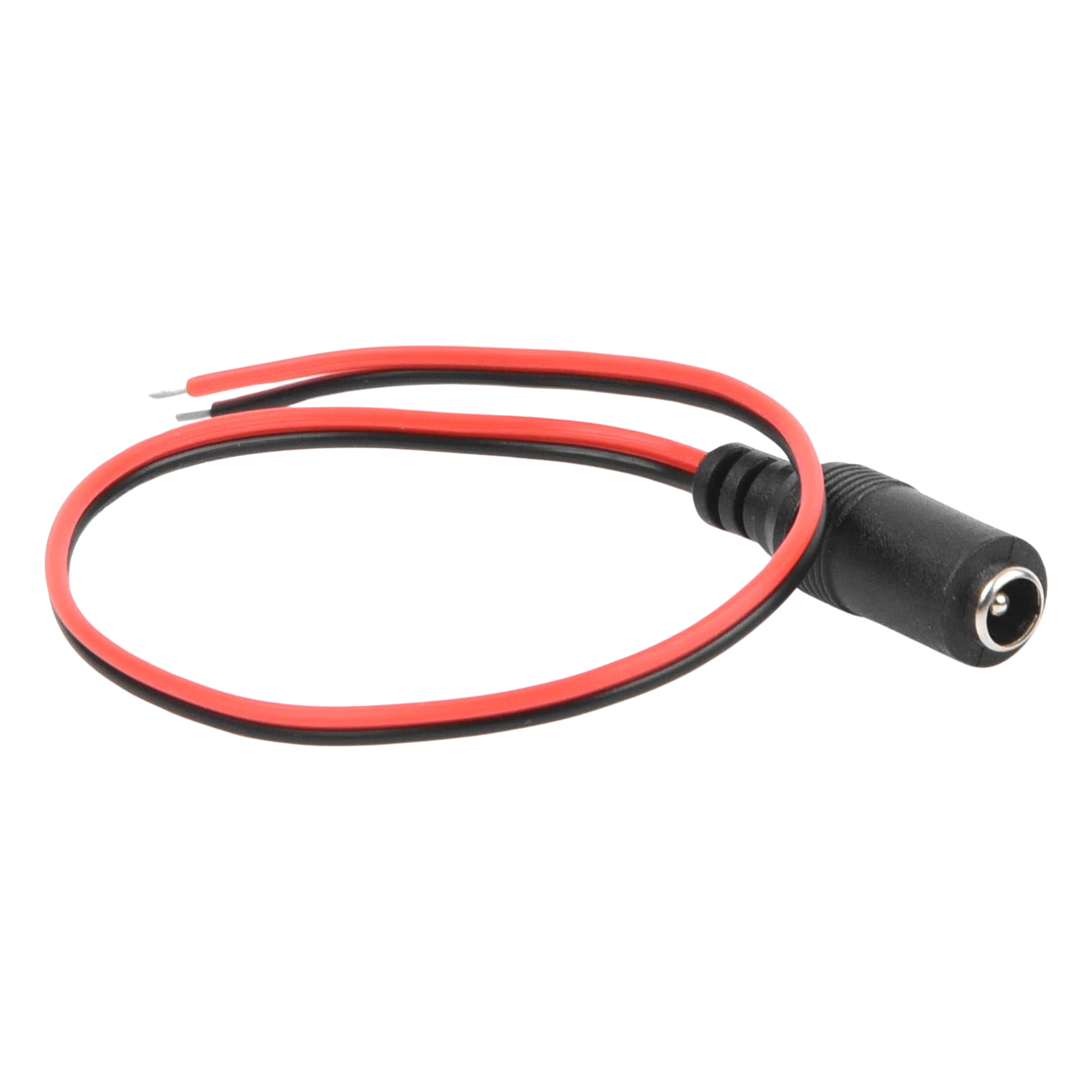 Cable de Alimentación DC / Conector Hembra 5.5 mm/2.1 mm / Puntas Libres / 28.5 cm / Polaridad Codificada / 12 VCC