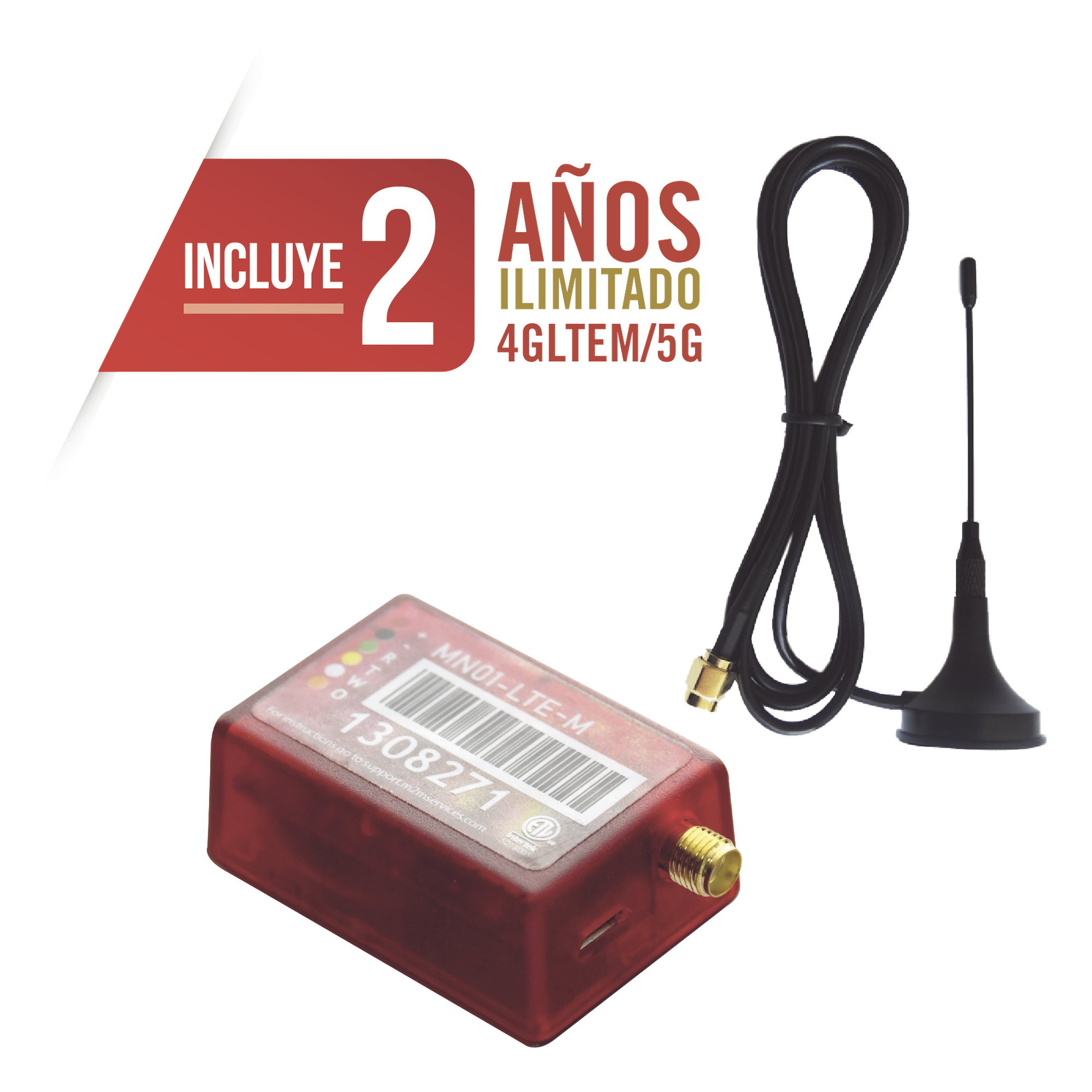 Comunicador de Alarma Universal / LTE 5G / Dual SIM / Multicarrier / 100 Usuarios Simultáneos / Programación Remota — M2M SERVICES · SKU MN01-LTE-M