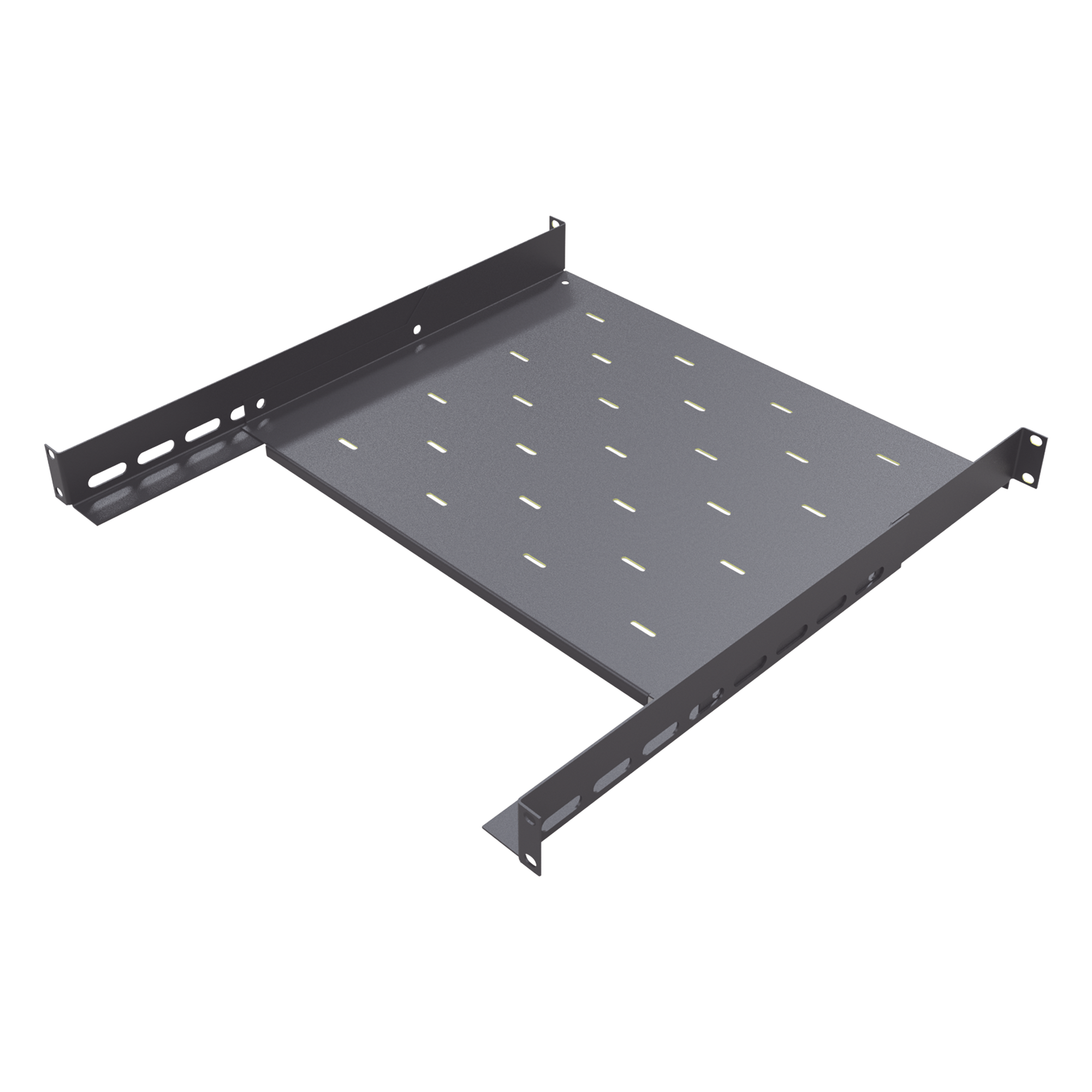 Charola para Rack / 1U / Profundidad Ajustable 347 a 489 mm (1.14 a 1.60 ft) / Carga 20 kg / 4 Postes / Acero Calibre 16-18 — LINKEDPRO BY EPCOM · SKU SCH-GFP