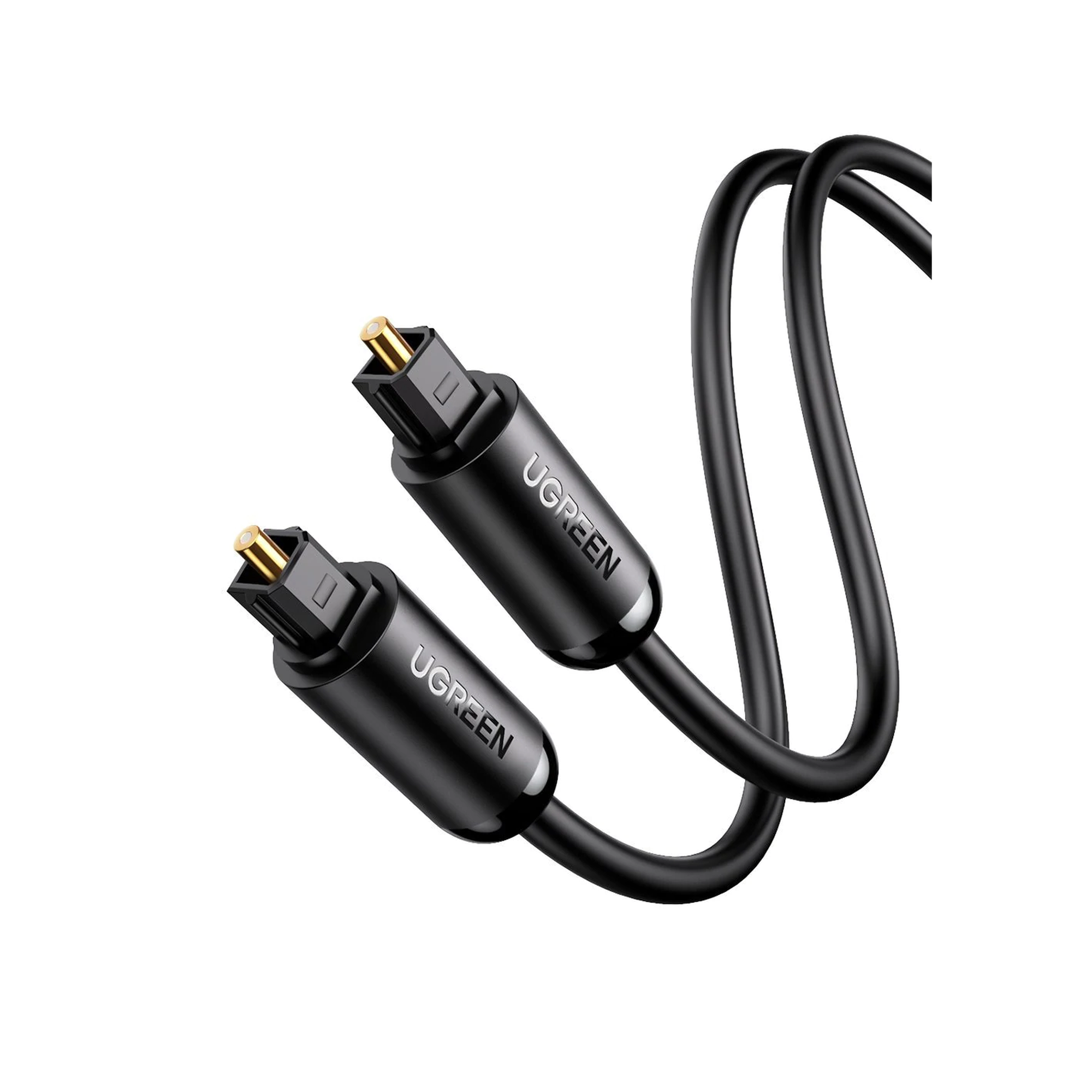 Cable Óptico Toslink S/PDIF / 3 Metros (9.84 Pies) / Tapa de Protección / Dolby 7.1 Canales / Diseño Durable / Plug & Play / Color Negro — UGREEN · SKU 70893