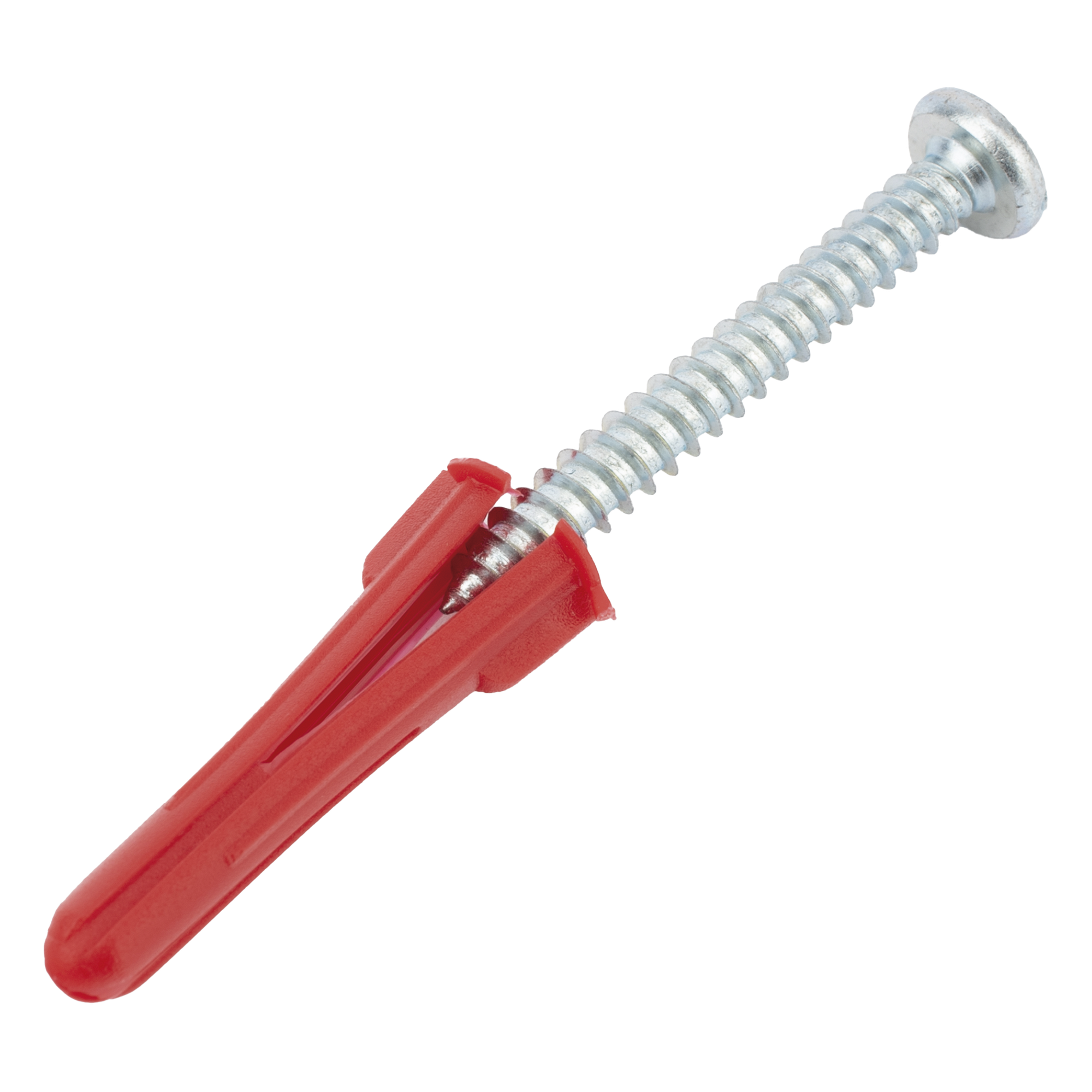 Taquete de 1/4  plástico paquete de 100 piezas para fijar objetos con tornillo en muros y techos de concreto o superficies sólidas, compatible con tornillo TH10X de 10 x 1 1/2"  (1103-03100) 