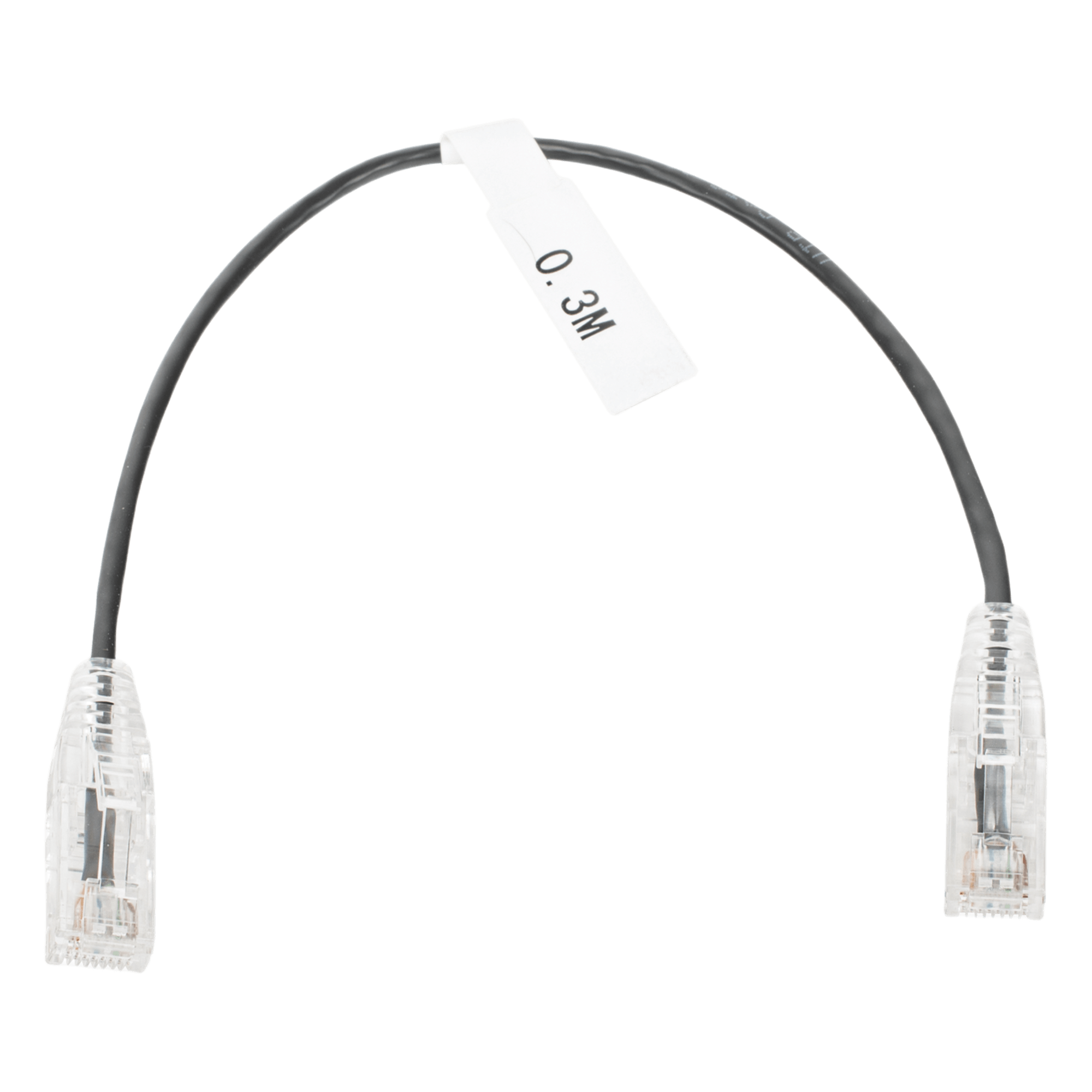 Cable de Parcheo Slim UTP Cat6 / 30 cm (0.98 ft) / 28 AWG / 1 Gbps+ / RJ45 / IEEE 802.3ab — LINKEDPRO BY EPCOM · SKU LP-UT6-030-BK-28
