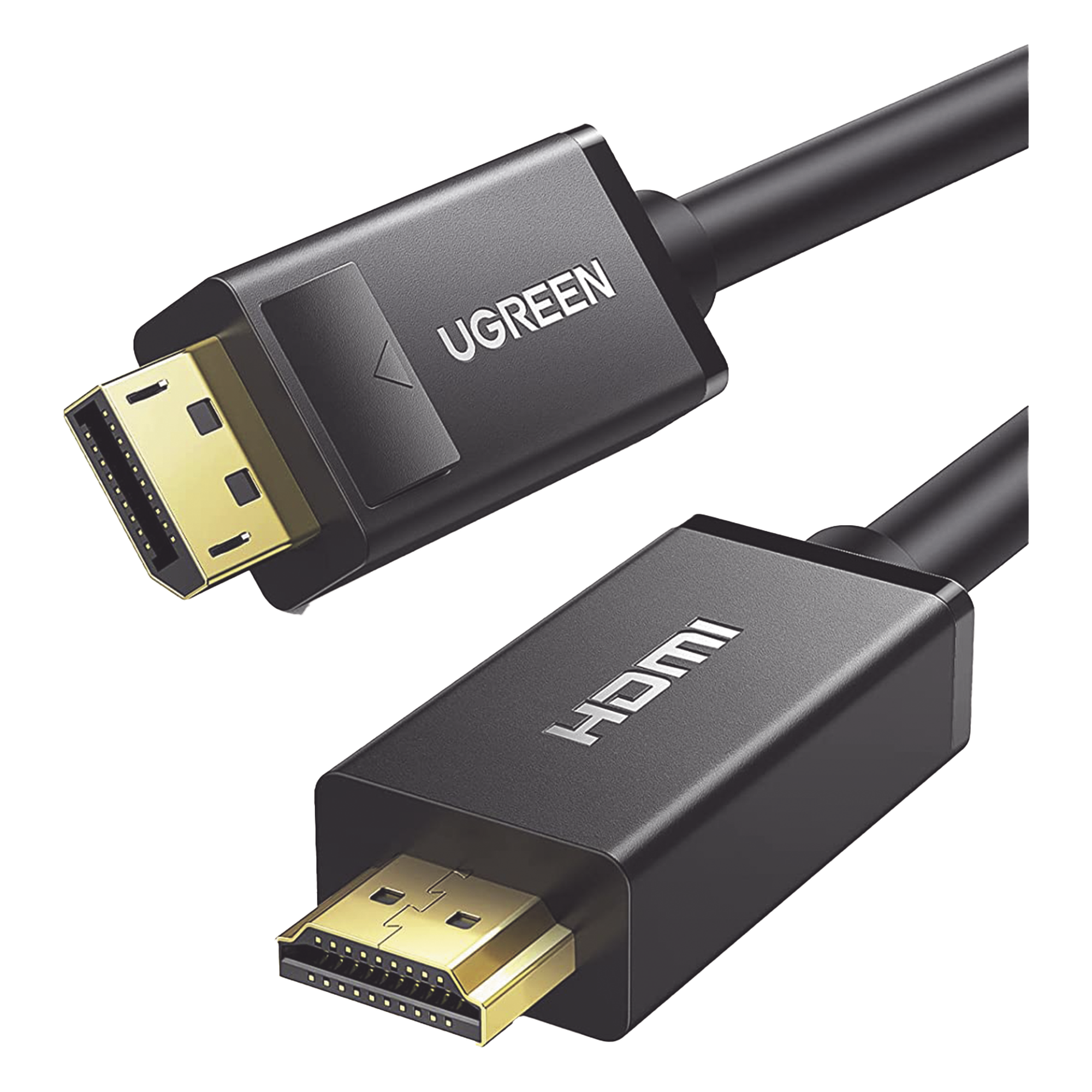 Cable DisplayPort a HDMI / 3 m (9.84 ft) / 4K@30Hz / 3D / Cobre estañado 28AWG / Blindaje múltiple / Unidireccional / Botón liberación / Chip avanzado — UGREEN · SKU 10203